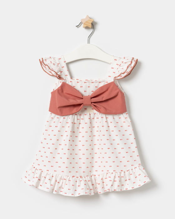 Fiyonklu Askılı Kız Bebek Elbise (9/12 Ay-2/3 Yaş)