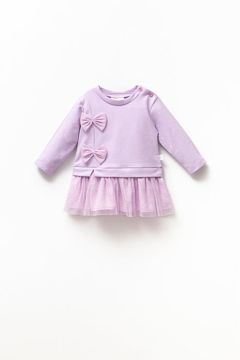 Fiyonk Detaylı Kız Bebek Tüllü Elbise (9/12 Ay-2/3 Yaş)