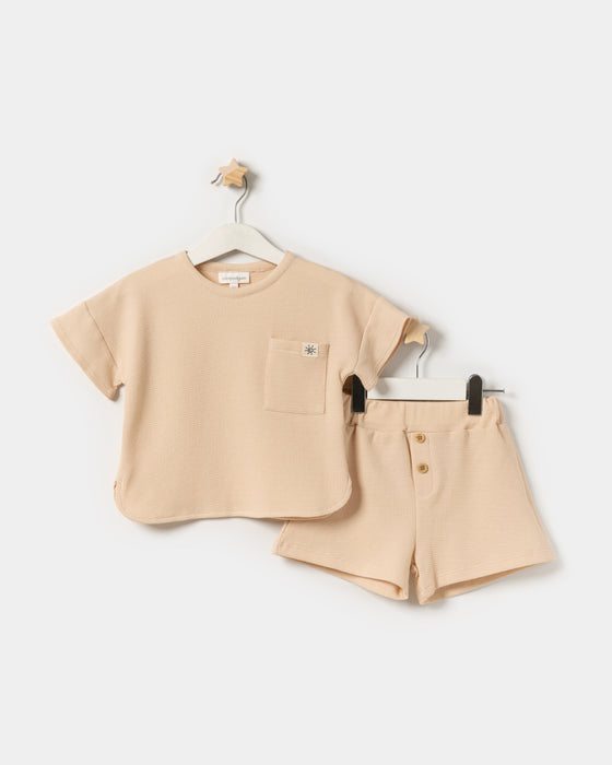Oversize T-shirt Şortlu Unisex İkili Takım (2/3-6/7 Yaş)