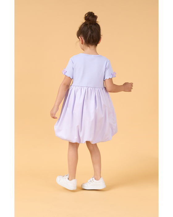 Kız Çocuk Fiyonk Detaylı Balon Elbise (3-4/7-8 Yaş)