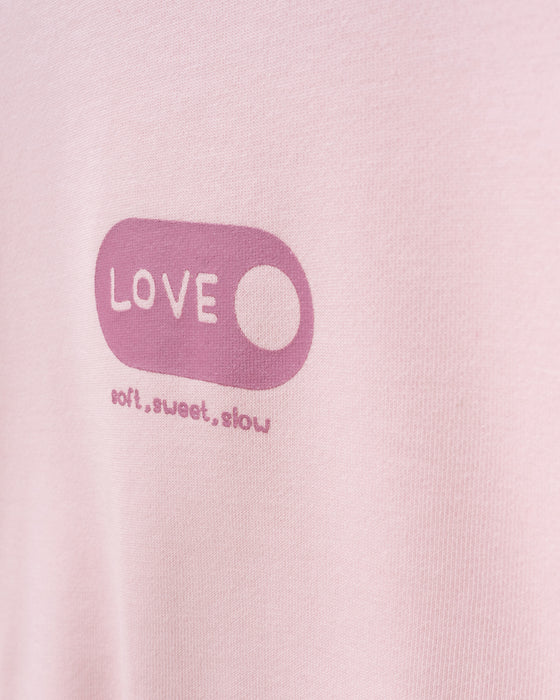Kız Bebek Alt Üst Takım Kalp Baskılı Love Detaylı (9-24 Ay)