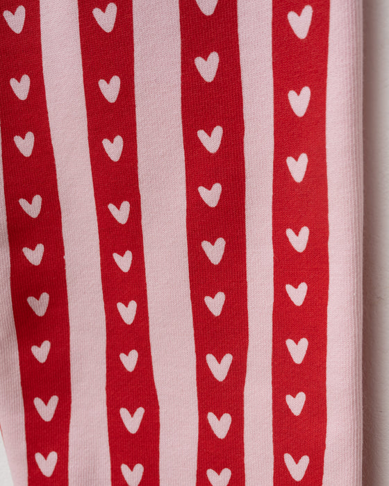 Kız Bebek Alt Üst Takım Kalp Baskılı Love Detaylı (9-24 Ay)