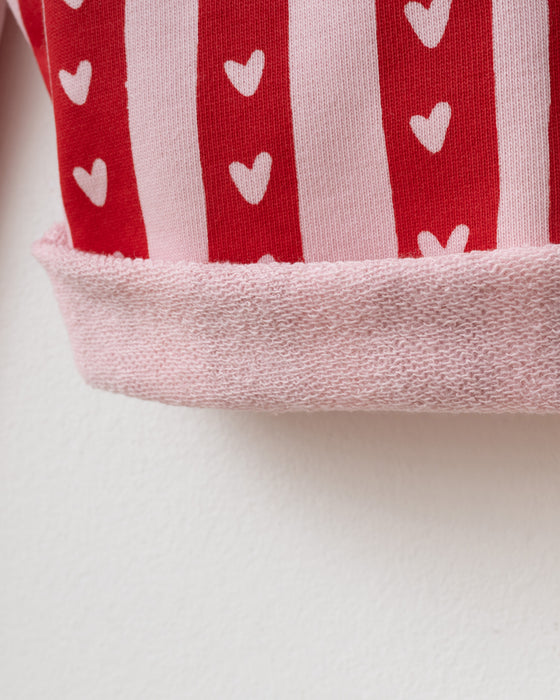 Kız Bebek Alt Üst Takım Kalp Baskılı Love Detaylı (9-24 Ay)