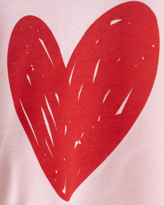 Kız Bebek Alt Üst Takım Kalp Baskılı Love Detaylı (9-24 Ay)