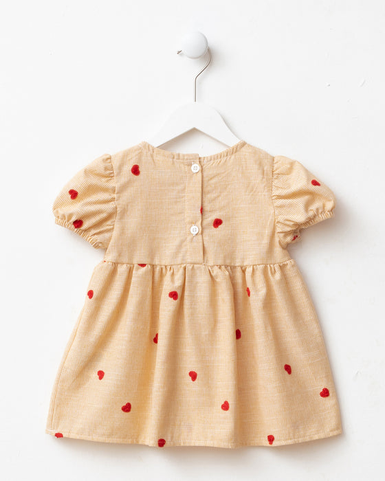 Kız Bebek Fiyonk Detaylı Çantalı Elbise  (9 Ay- 3 Yaş)