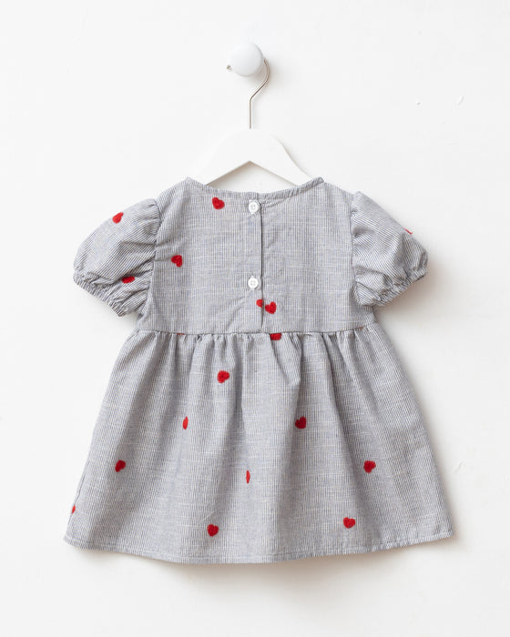 Kız Bebek Fiyonk Detaylı Çantalı Elbise  (9 Ay- 3 Yaş)