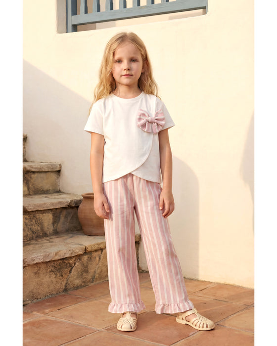 Kız Çocuk Fiyonk Detaylı Takım (4-8 Yaş)