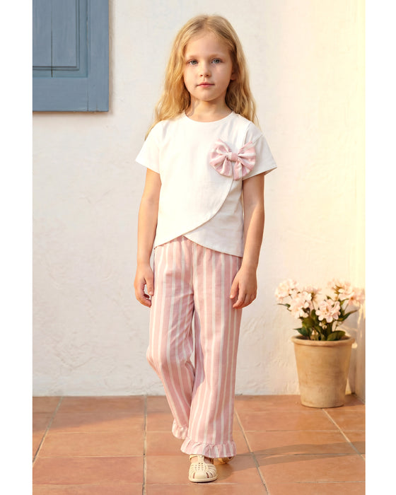 Kız Çocuk Fiyonk Detaylı Takım (4-8 Yaş)