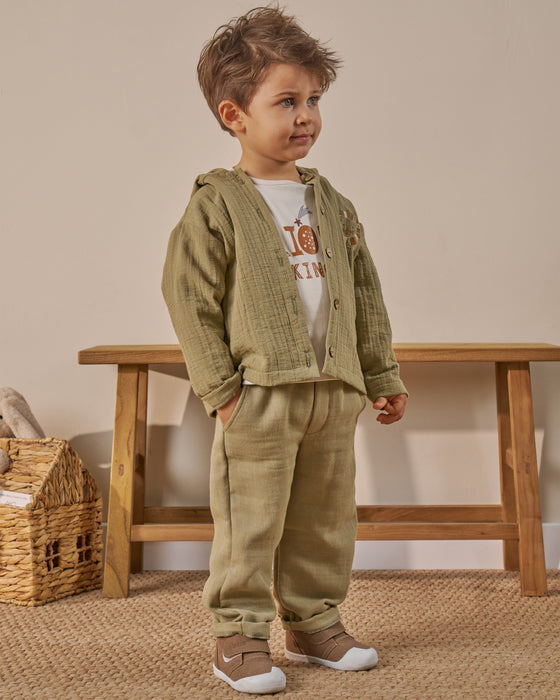 Erkek Bebek Bayramlık Baskılı  3'lü Alt Üst Takım (9 Ay-3 Yaş)