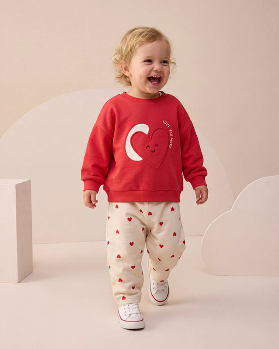 Kız Bebek Alt Üst Takım Baskılı Kalp Detaylı (9-24 Ay)