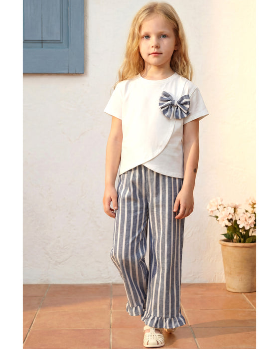 Kız Çocuk Fiyonk Detaylı Takım (4-8 Yaş)