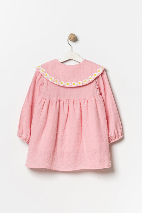Kız Çocuk Müslin Bayramlık Çantalı Elbise (1-4 Yaş)