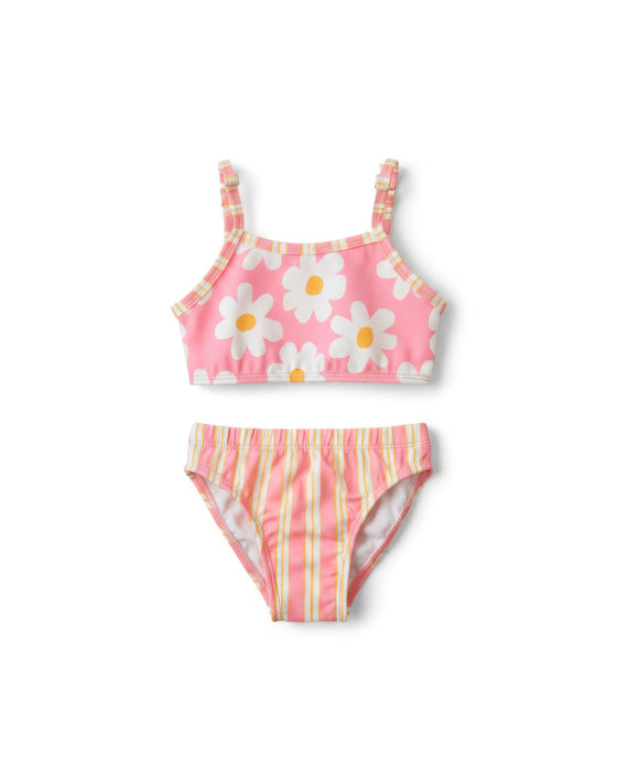 Kız Çocuk Çiçek Desenli Bikini Takımı 7'li Seri (3-4 / 9-10 Yaş)