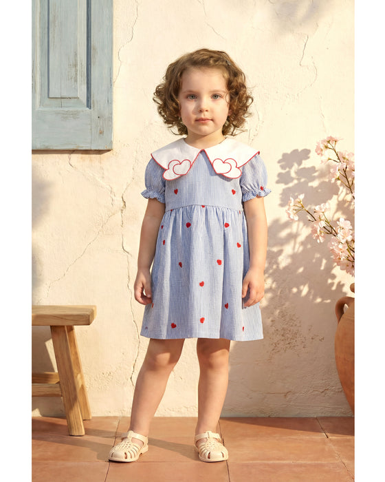 Kız Çocuk Kalp Detaylı Elbise (2-3 / 6-7 Yaş)