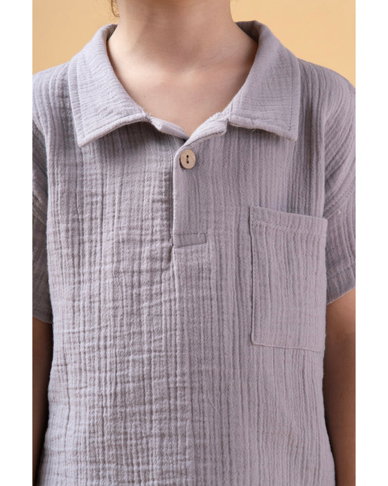 Erkek Çocuk Müslin Gömlekli Şortlu Alt Üst Takım (2-3/6-7 Yaş)