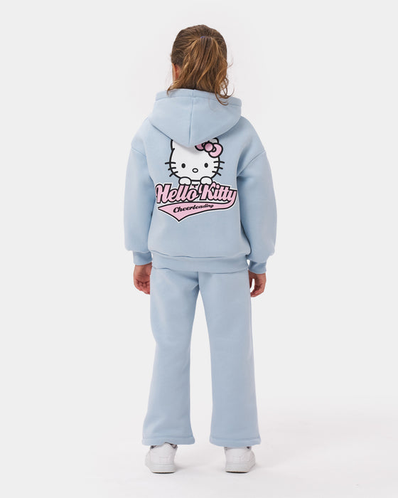 Hello Kitty Baskılı Kapşonlu Fermuarlı Sweatshirt Kız Çocuk Eşofman Takımı (4-7 Yaş)