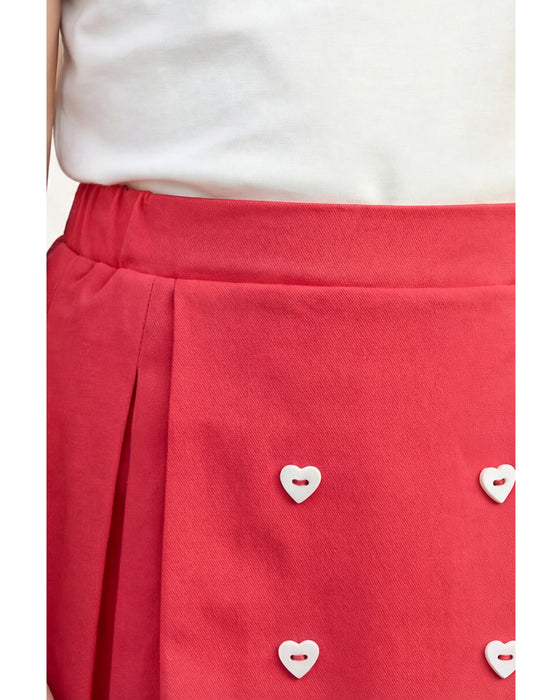 Kız Çocuk Baskı Detaylı Bebe Yaka Etekli Takım (2-5 Yaş)