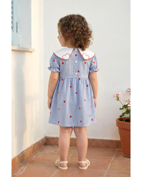 Kız Çocuk Kalp Detaylı Elbise (2-3 / 6-7 Yaş)