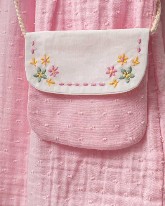 Kız Bebek Bebe Yakalı Çantalı Elbise (9 Ay- 3 Yaş)