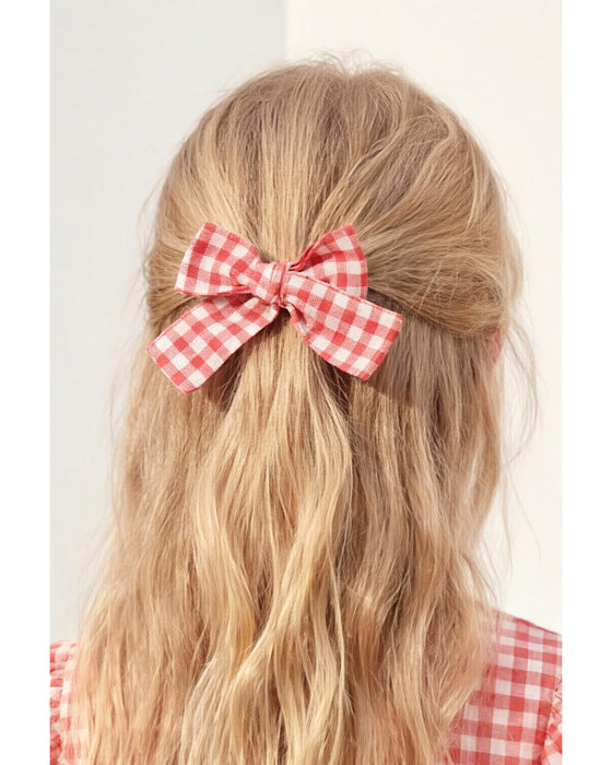 Kız Çocuk Tokalı Ekose Elbise (3-4 / 7-8 Yaş)