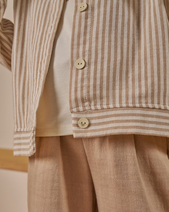 Fiyonk Detaylı Çizgili Ceketli Bayramlık Kız Çocuk Alt Üst Takım(4-7 Yaş)