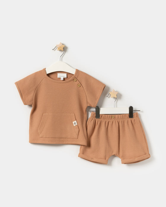 Kanguru Cepli Şortlu Unisex İkili Takım (6/9-18/24 Ay)