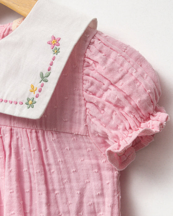 Kız Bebek Bebe Yakalı Çantalı Elbise (9 Ay- 3 Yaş)