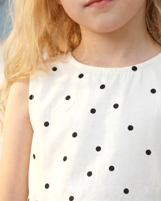 Kız Çocuk Puantiyeli Fiyonk Detaylı Takım (3-4 / 9-10 Yaş)