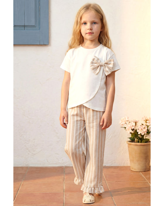 Kız Çocuk Fiyonk Detaylı Takım (4-8 Yaş)