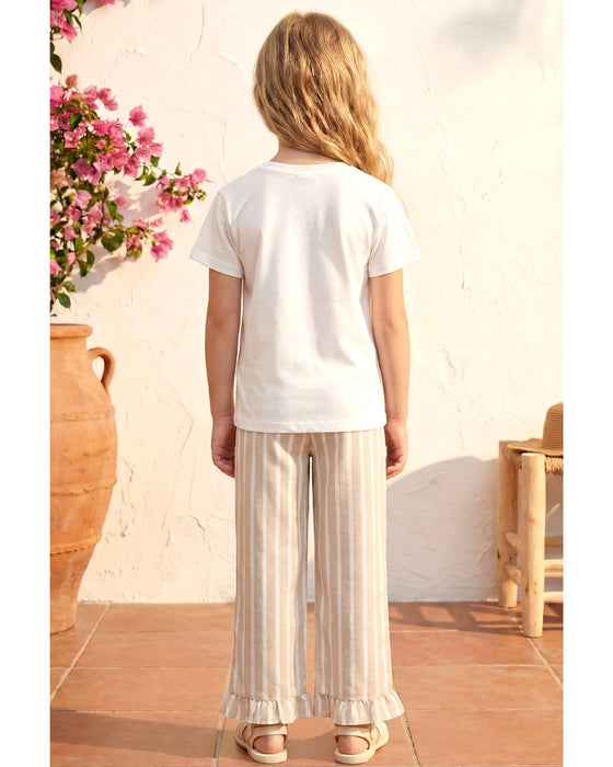 Kız Çocuk Fiyonk Detaylı Takım (4-8 Yaş)