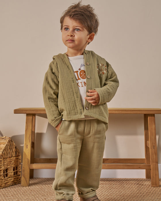 Erkek Bebek Bayramlık Baskılı  3'lü Alt Üst Takım (9 Ay-3 Yaş)