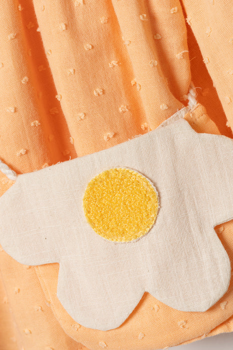 Kız Çocuk Müslin Bayramlık Çantalı Elbise (1-4 Yaş)