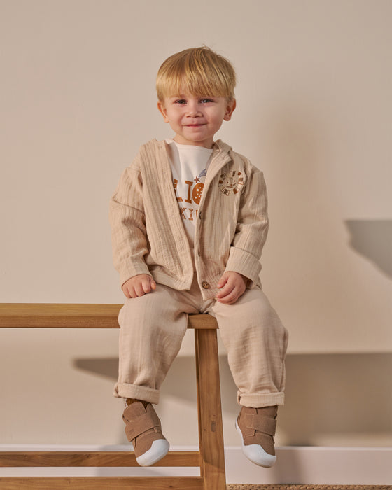 Erkek Bebek Bayramlık Baskılı  3'lü Alt Üst Takım (9 Ay-3 Yaş)