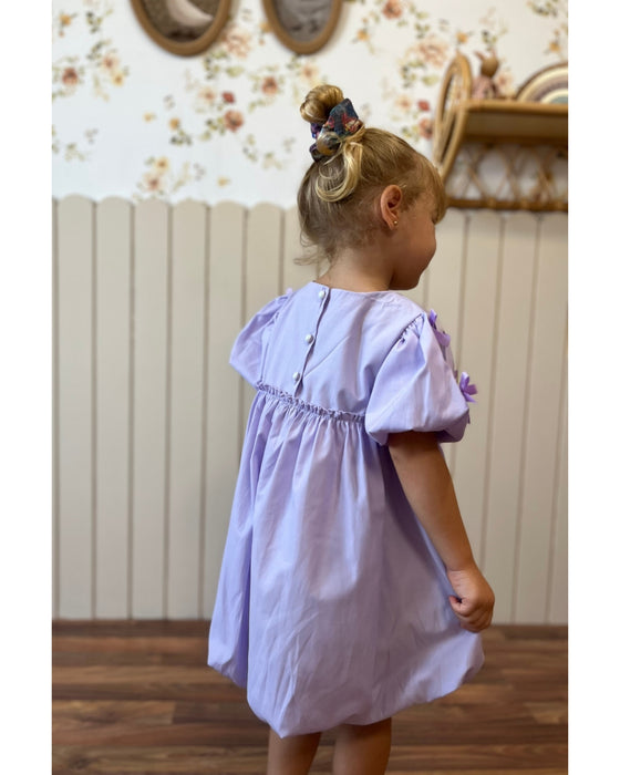 Kız Çocuk Fiyonklu Balon Elbise (3-4/7-8 Yaş)