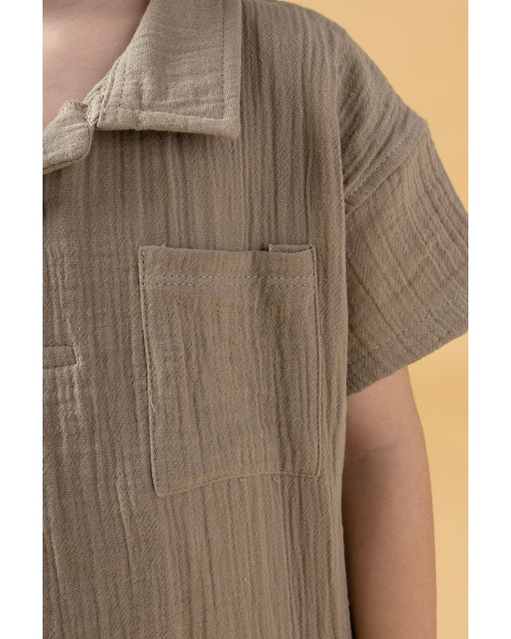 Erkek Çocuk Müslin Gömlekli Şortlu Alt Üst Takım (2-3/6-7 Yaş)