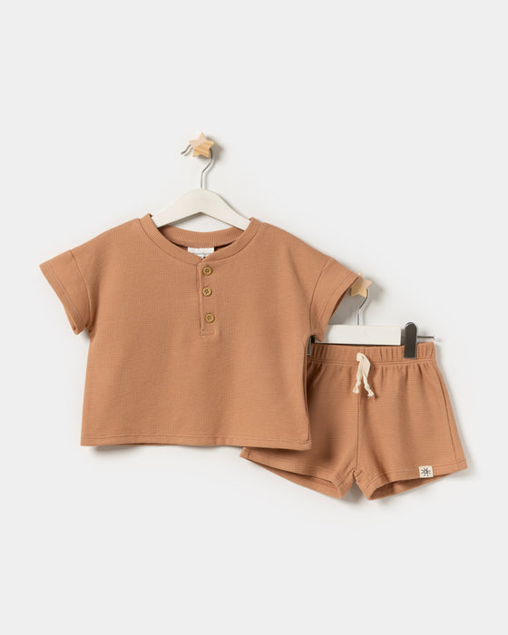 Önü Patlı Oversize Şortlu Erkek Çocuk İkili Takım (2/3-6/7 Yaş)