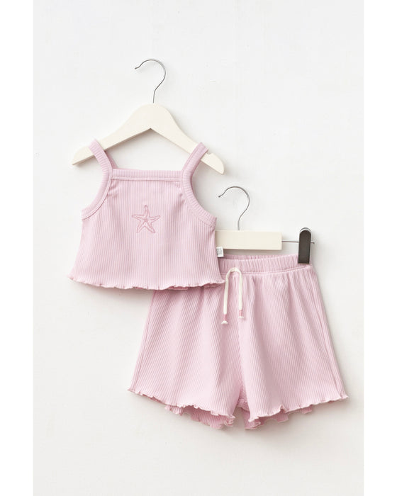 Kız Çocuk Crop Alt Üst Takım (2-3/6-7 Yaş )