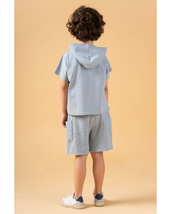 Erkek Çocuk Kapşonlu Şortlu İkili Takım (2/3-6/7 Yaş)