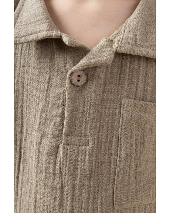 Erkek Çocuk Müslin Gömlekli Şortlu Alt Üst Takım (2-3/6-7 Yaş)